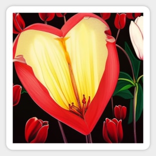 Digital Tulip Bulb Blossoms Sticker